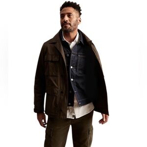 Banana Republic Men’s Dark Denim Jean Trucker Button Front Jacket Size Medium